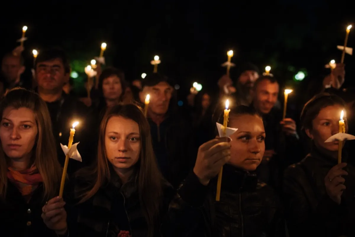 Mourning ceremony of Babi Yar victims in Kiev