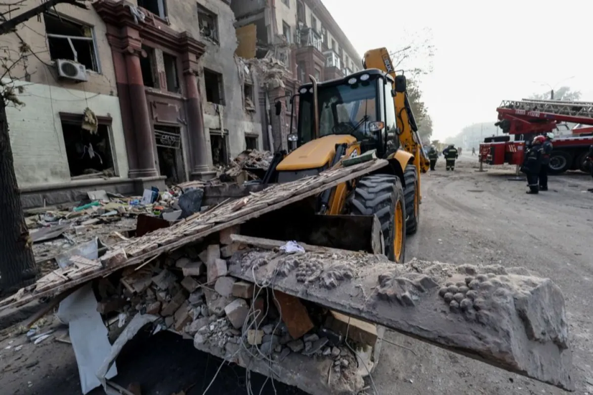 Russian missile strike on Ukrainian city of Zaporizhia