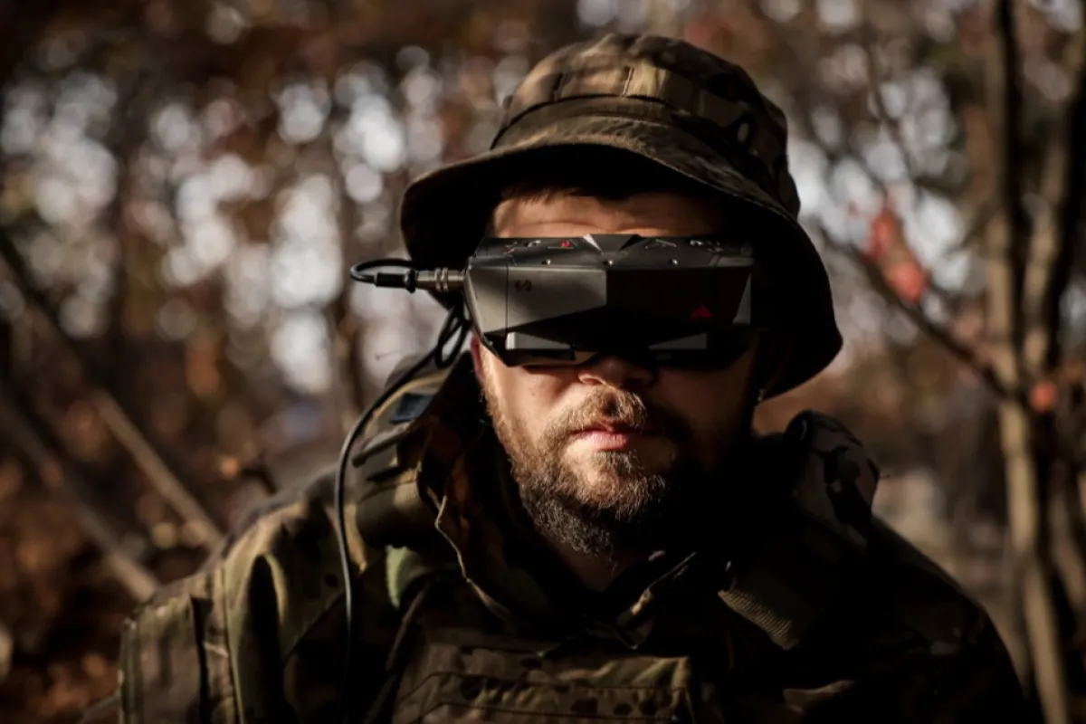 Ukrainian Armed Forces FPV strike drone operators on Zaporizhia front line in Ukraine