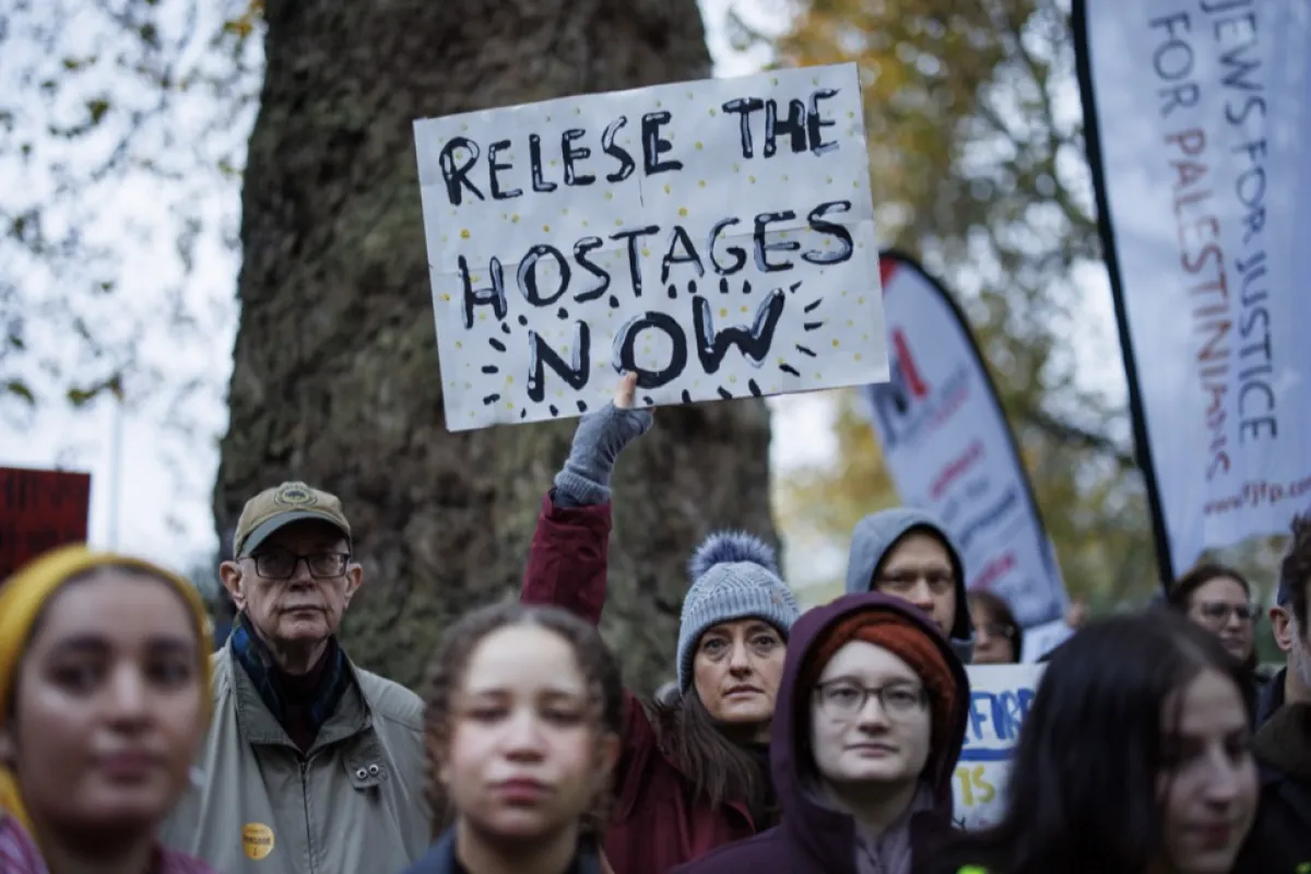 Jewish-led rally calling for a ceasefire in London