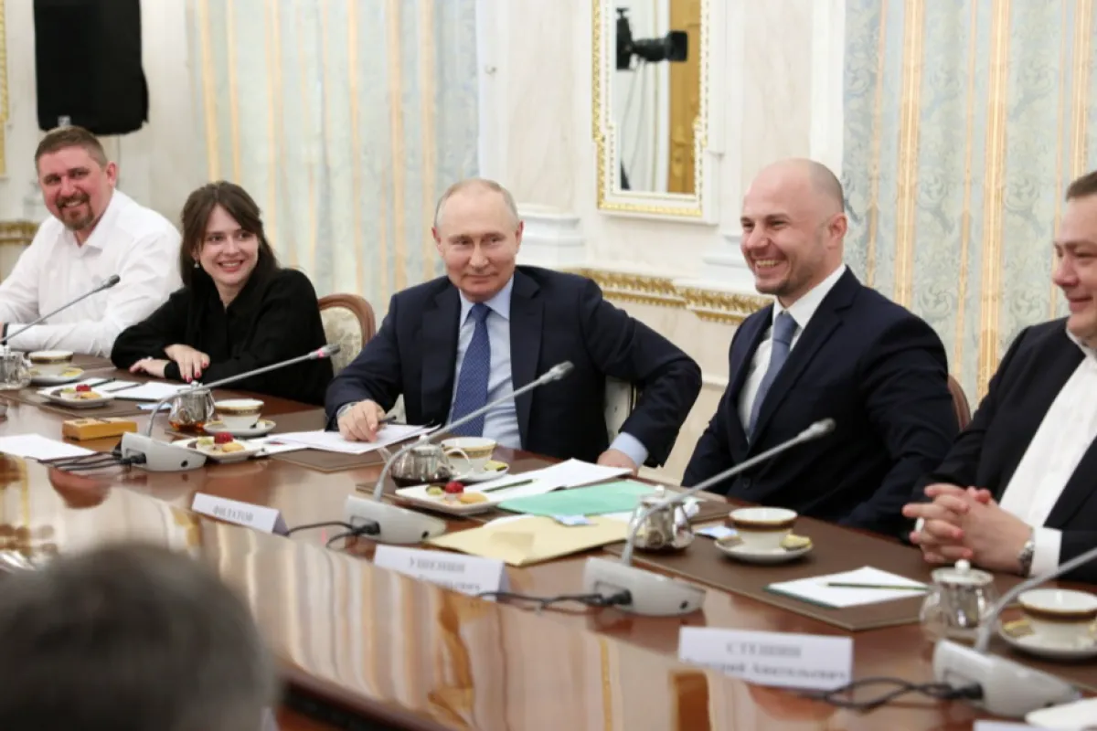 Russian President Vladimir Putin chairs a meeting in Moscow