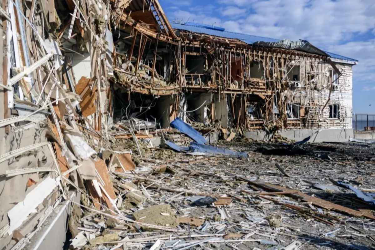 Consequence of drone attack in Odesa