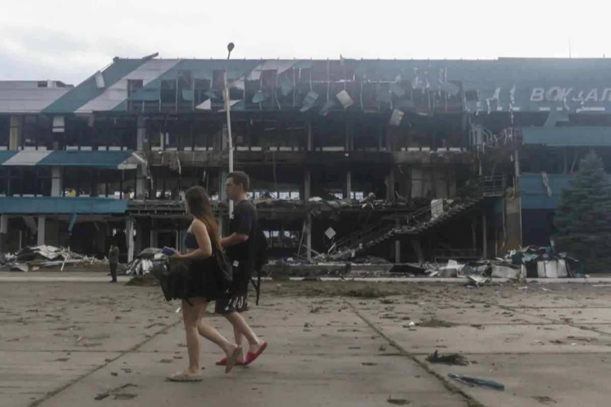 Aftermath of Russian drone strikes in Izmail, South Ukraine