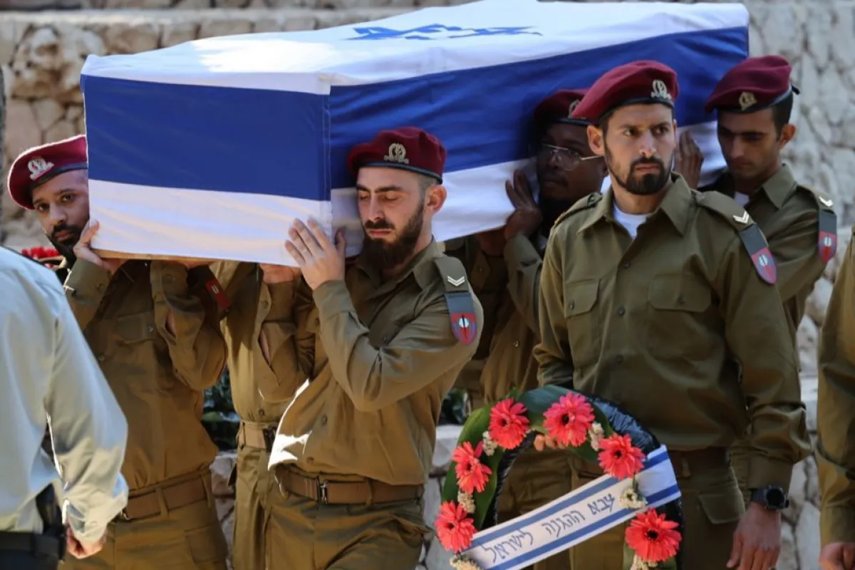 Funeral of Israeli soldier Tzvika Lavi in Jerusalem