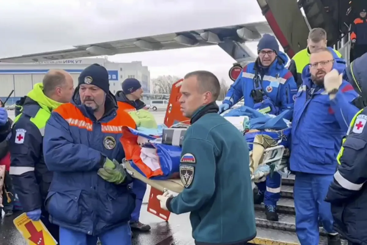 Evacuation of the wounded civilians to Moscow after shelling in Belgorod