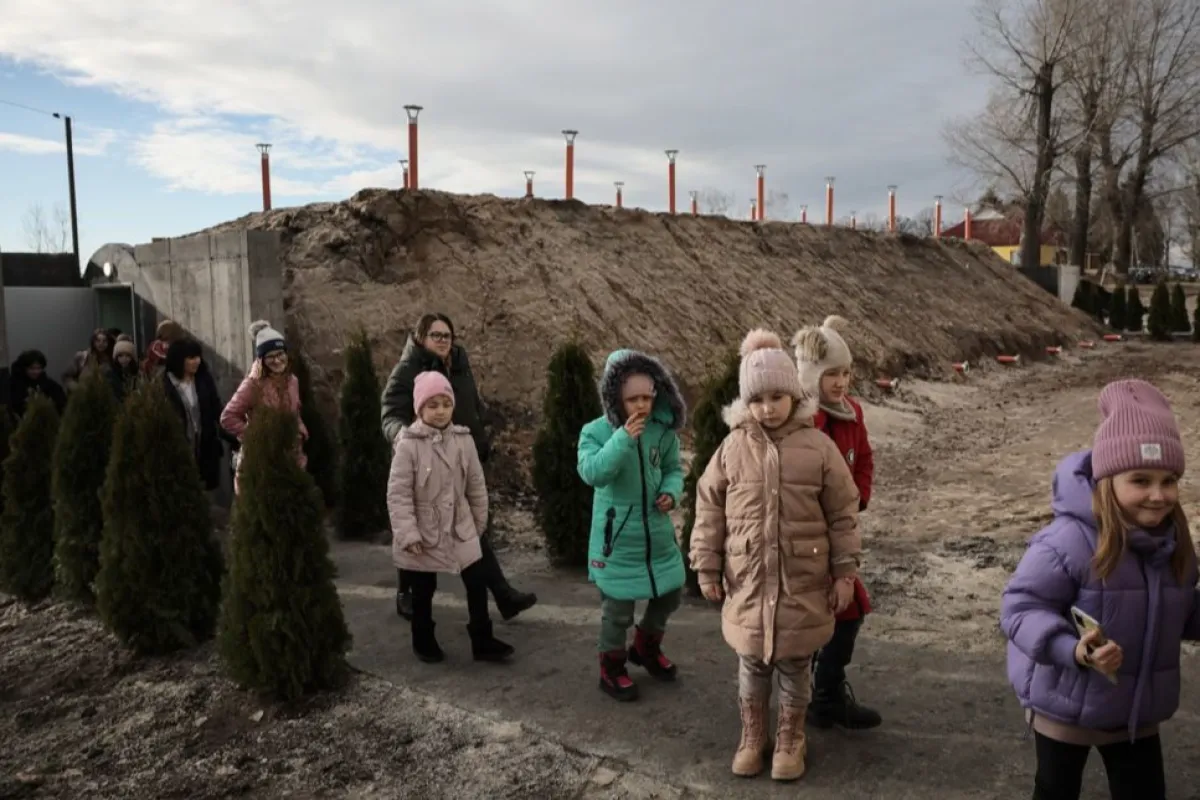 Police and security drills in Ukrainian schools