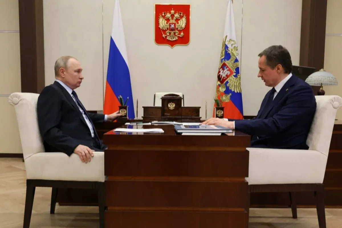 Russian President Putin meets Belgorod region governor Gladkov