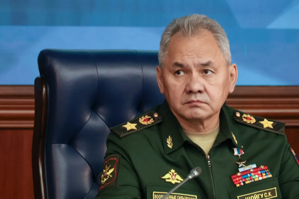 Russian President Vladimir Putin attends an expanded meeting of the Russian Defence Ministry Board