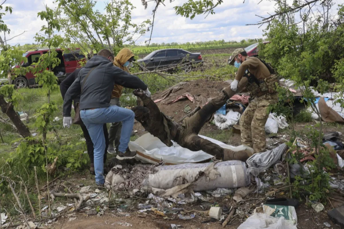 Aftermath of Russian invasion in Kharkiv