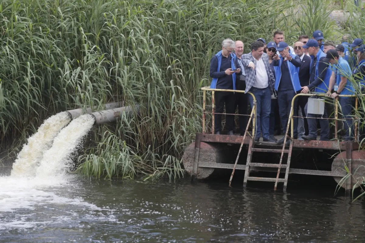 International Atomic Energy Agency (IAEA) members examine Zaporizhzhia Nuclear Power Plant in Enerhodar
