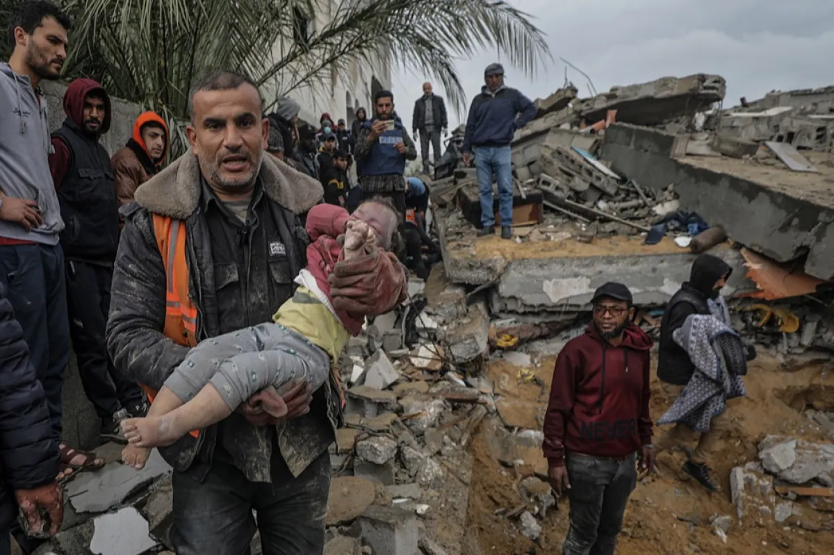 Israeli army airstrikes on Deir Al Balah in Southern Gaza