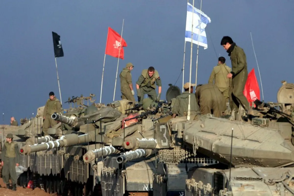 Israeli army at Gaza border